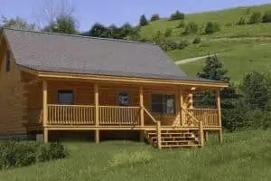 This Woodland Shell Log Cabin, priced at only $37,000, looks beautiful inside!