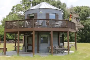 This tiny house was created from an old silo
