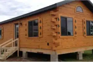 A Mobile Log Cabin with a Cozy Inside for $36,000