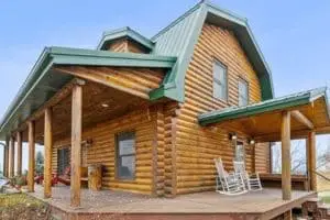 Live Your Dream In This Stunning 4 Bedroom Log Home On 40 Acres