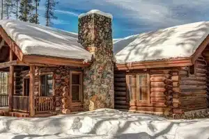 Knowledge a Magical Winter Wonderland at this Charming Log Cabin
