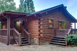 Secluded Cabin Rental with an Indoor Gas Fireplace in Blairsville, Georgia